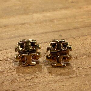 Tory Burch Women's Small Logo Stud Earrings Gold